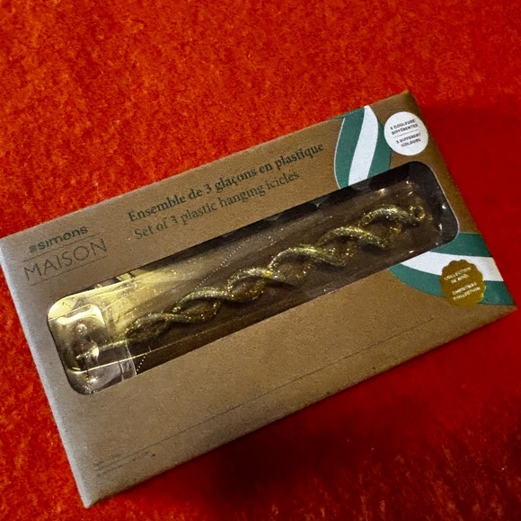 Sparkling icicle hanging ornaments set of 3 (three) NWT - Picture 2 of 7